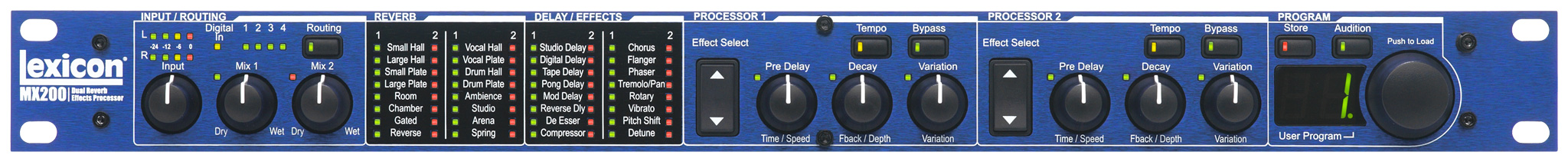 lexicon MX200 エフェクター デジタルリバーブ ラック跡供 905